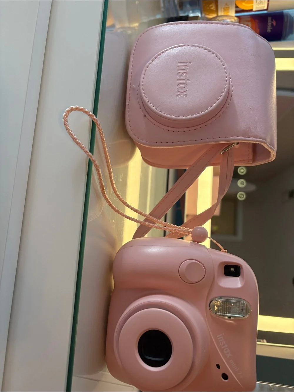 Fujifilm Instax Mini Instant Camera in Light Pink with Matching Case